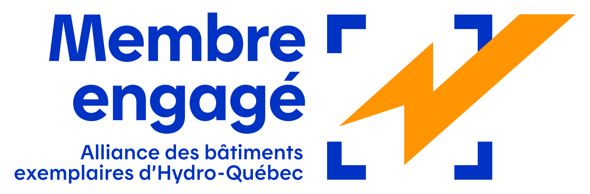 Logo Membre engagé de l’Alliance des bâtiments exemplaires d’Hydro-Québec.