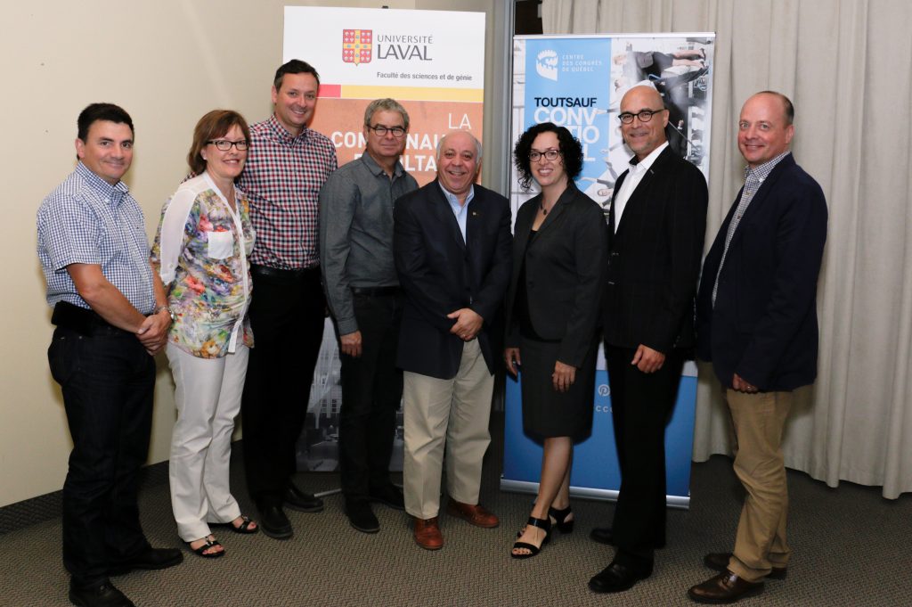 Georges Beaudoin, Full Professor, Department of Geology and Geological Engineering, Lily Morin, Executive Director, FSG  David-L. Nadeau, Head of IT and Teaching Tools, Normand Voyer, Full Professor, Chemistry Department, Nadir Belkhiter, Interim Dean, Marie-Elaine Lemieux, Jocelyn Guertin, René Therrien, Vice Dean of Research