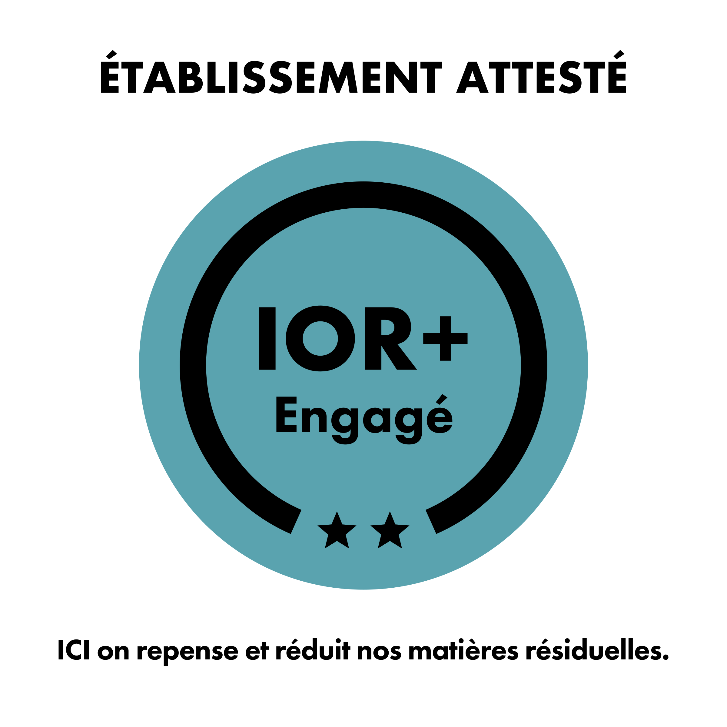 Logo du niveau Engagé du programme de reconnaissance IOR + de RECYC-QUÉBEC