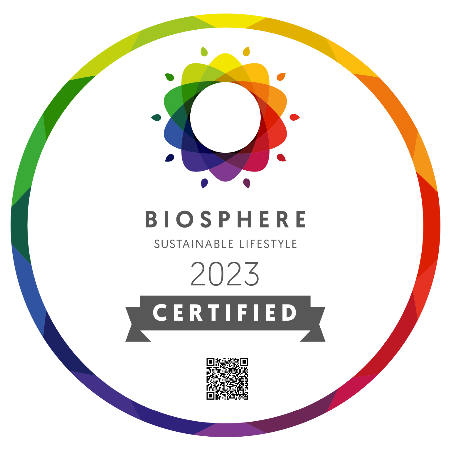 Sceau officiel de la certification Biosphere.